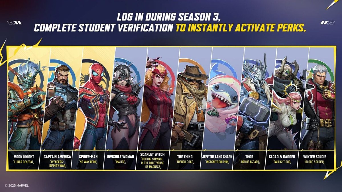Marvel Rivals Season 5 College Perks List & Effects Offer Students Free